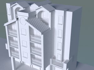 Modern apartment building 3D-Modell