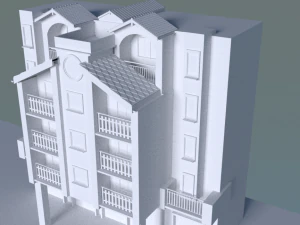 Modern apartment building 3D Model