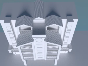 Modern apartment building 3D Model
