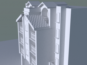 Modern apartment building 3D-Modell
