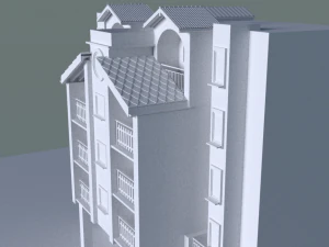 Modern apartment building 3D Model