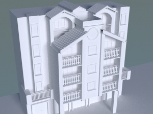 Modern apartment building 3D-Modell