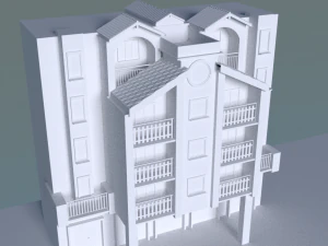 Modern apartment building 3D Model