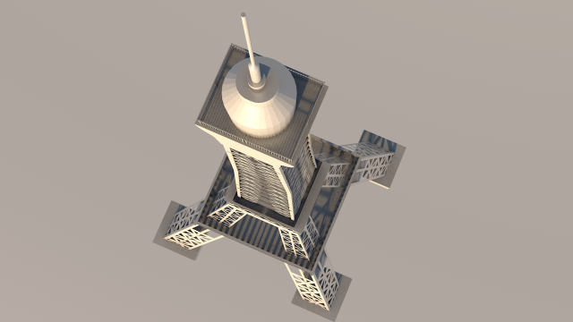 Torre Eiff Modelo 3D .c4d .max .obj .3ds .fbx .stl .blend 