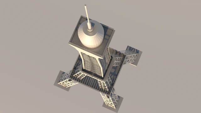 Torre Eiffel 3D Model .c4d .max .obj .3ds .fbx .stl .blend 