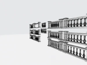 3D Beton Korkuluk Modeli 3D Model