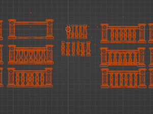 3D Concrete Railing Model 3D-Modell