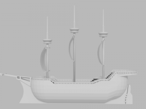Medieval ship 3d 3Dモデル