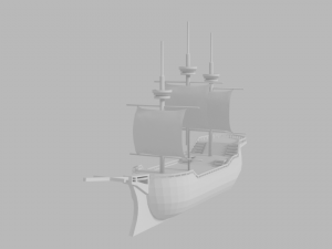 Medieval ship 3d Modelo 3D