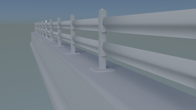 guardrail for the upper section of concrete 3D-Modell .c4d .max .obj .3ds .fbx .stl .blend 