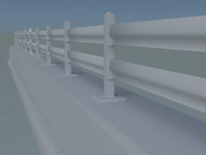 Leitplanke f&uuml;r den oberen Teil aus Beton 3D Modell