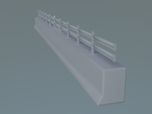 guardrail for the upper section of concrete 3D-Modell