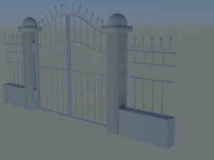 gateway exterior mansion gate 3D Model