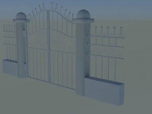 gateway exterior mansion gate 3D Model