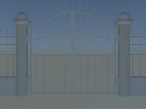 gateway exterior mansion gate 3D Model