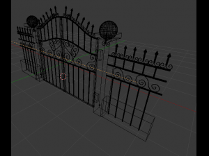 gateway exterior mansion gate 3D Model