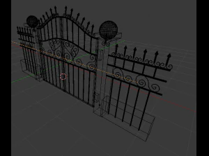 gateway exterior mansion gate 3D Model
