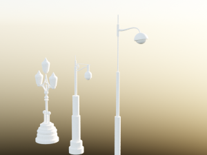 Oakland Iron Street Light pole v3 3D Model