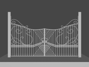 Gateway Exterior Gate v2 mansion 3D Model