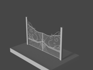 Gateway Exterior Gate v2 mansion Model 3D