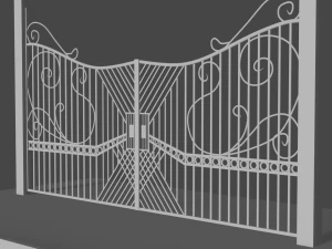 Gateway Exterior Gate v2 mansion 3D Model