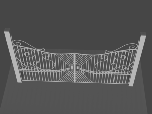Gateway Exterior Gate v2 mansion Model 3D