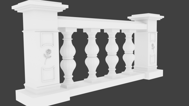 3D Stone balustrade Modelo de impresión 3D .c4d .max .obj .3ds .fbx .stl .blend 