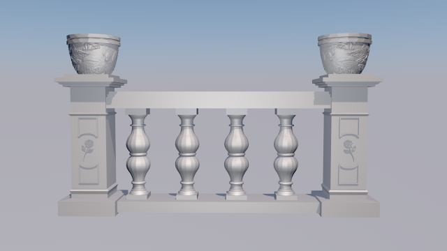 3D Baluster 3D Baskı Modeli .c4d .max .obj .3ds .fbx .stl .blend 