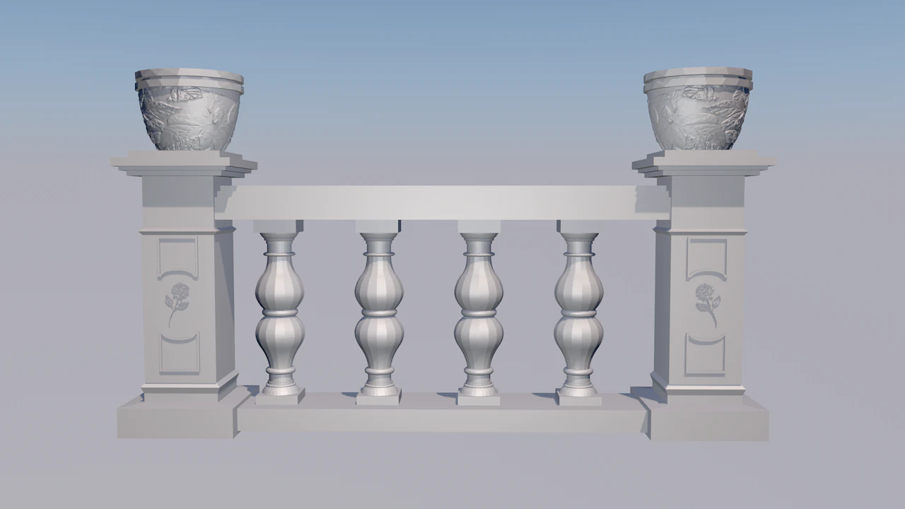 3D Baluster 3D Print Model .c4d .max .obj .3ds .fbx .stl .blend 