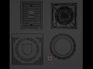 3D Manhole model 3D Model