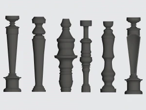 3D Concrete Balustrade Design Ideas 3D Model