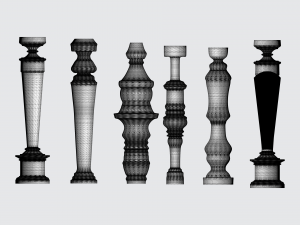 3D Concrete Balustrade Design Ideas 3D मॉडल