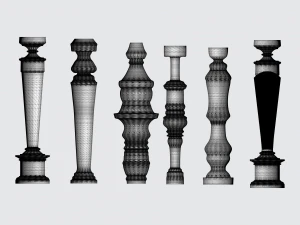 3D Concrete Balustrade Design Ideas 3D Model