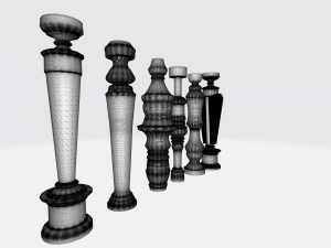 3D Concrete Balustrade Design Ideas 3D मॉडल