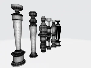 3D Concrete Balustrade Design Ideas 3D Model