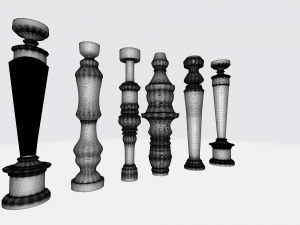 3D Concrete Balustrade Design Ideas 3D मॉडल