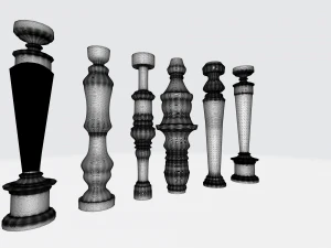 3D Concrete Balustrade Design Ideas 3D Model