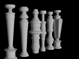 3D Concrete Balustrade Design Ideas 3D मॉडल