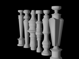 3D Concrete Balustrade Design Ideas 3D मॉडल