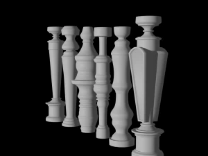 3D Concrete Balustrade Design Ideas 3D Model