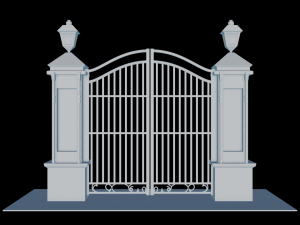 Iron Forge Elegance 3D Gate Design 3D Print Model
