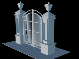 Iron Forge Elegance 3D Gate Design 3D 프린트 모델