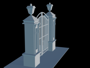 Iron Forge Elegance 3D Gate Design 3D 프린트 모델