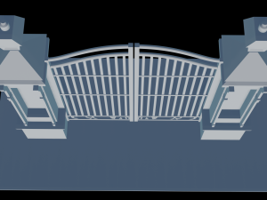 Iron Forge Elegance 3D Gate Design 3D 프린트 모델