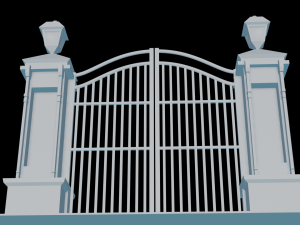 Iron Forge Elegance 3D Gate Design 3D 프린트 모델