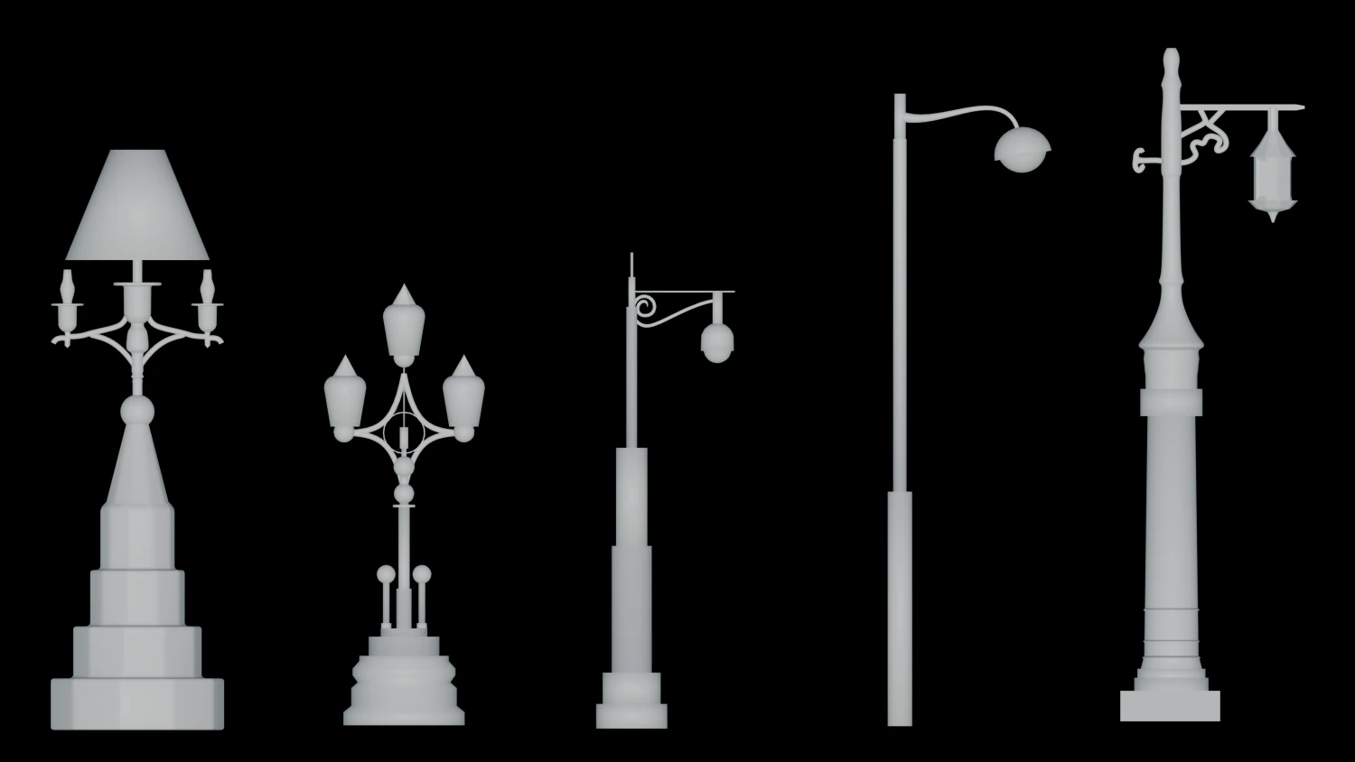 Antique Lantern - Classic Lighting Design v2 3D Print Model .c4d .max .obj .3ds .fbx .stl .blend 
