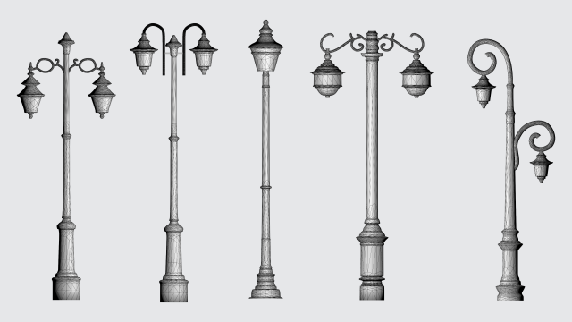 Vintage Antique Table Lamp with Historical Design 3D-Druckmodell .c4d .max .obj .3ds .fbx .stl .blend 