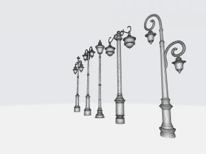 Vintage Antique Table Lamp with Historical Design 3D-Druckmodell
