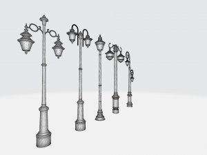 Vintage Antique Table Lamp with Historical Design 3D-Druckmodell