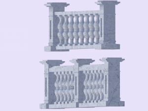 3D Balustrades Virtual Design Showcase 3D Модель